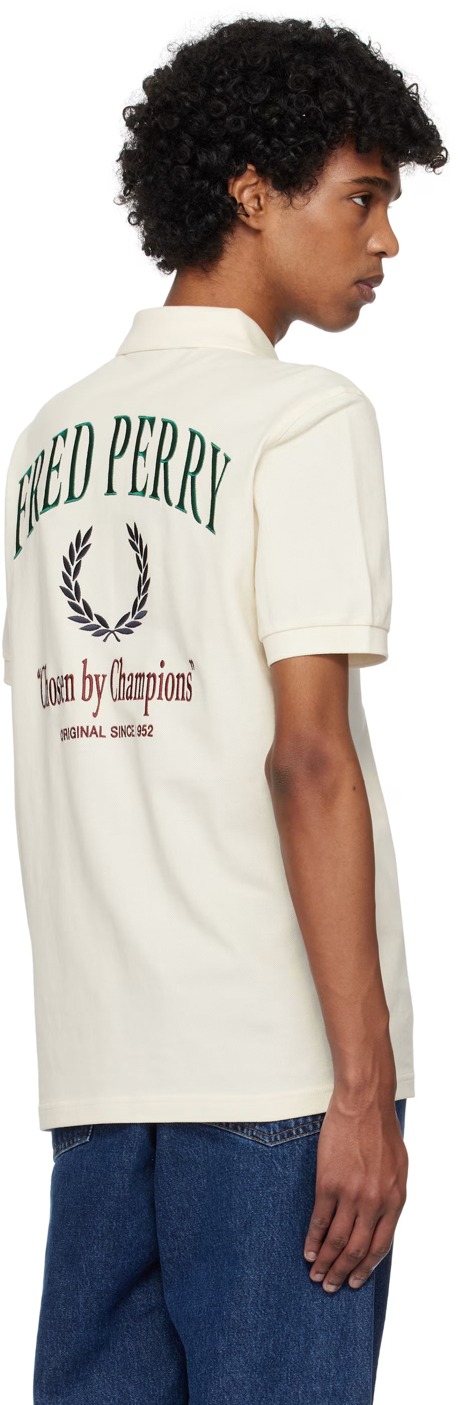 Off-White Embroidered Polo