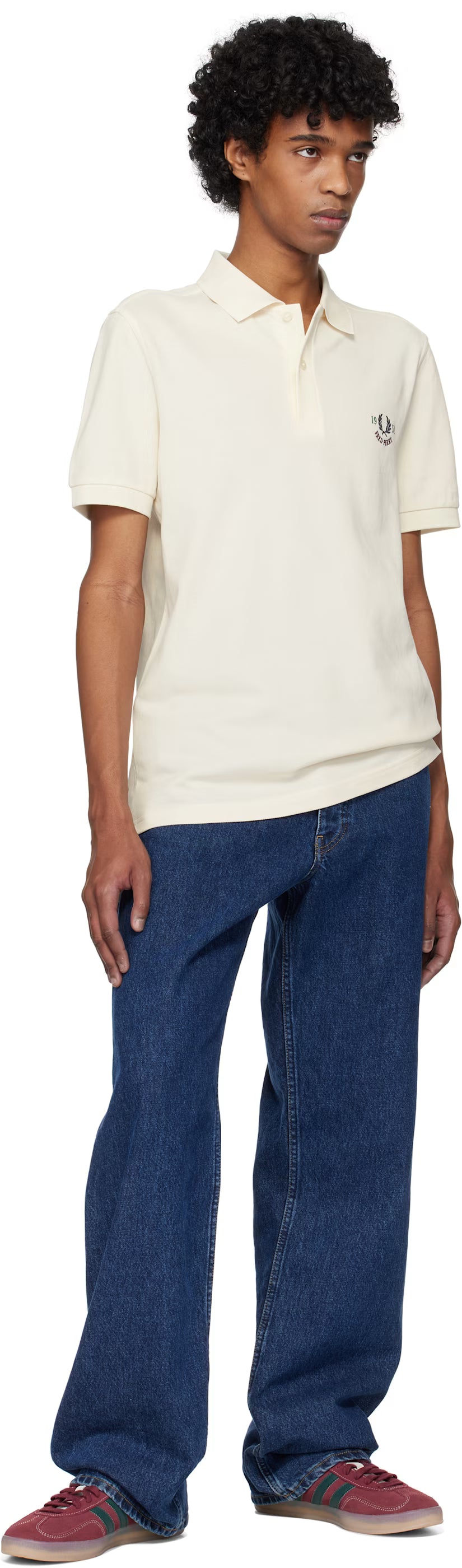 Off-White Embroidered Polo