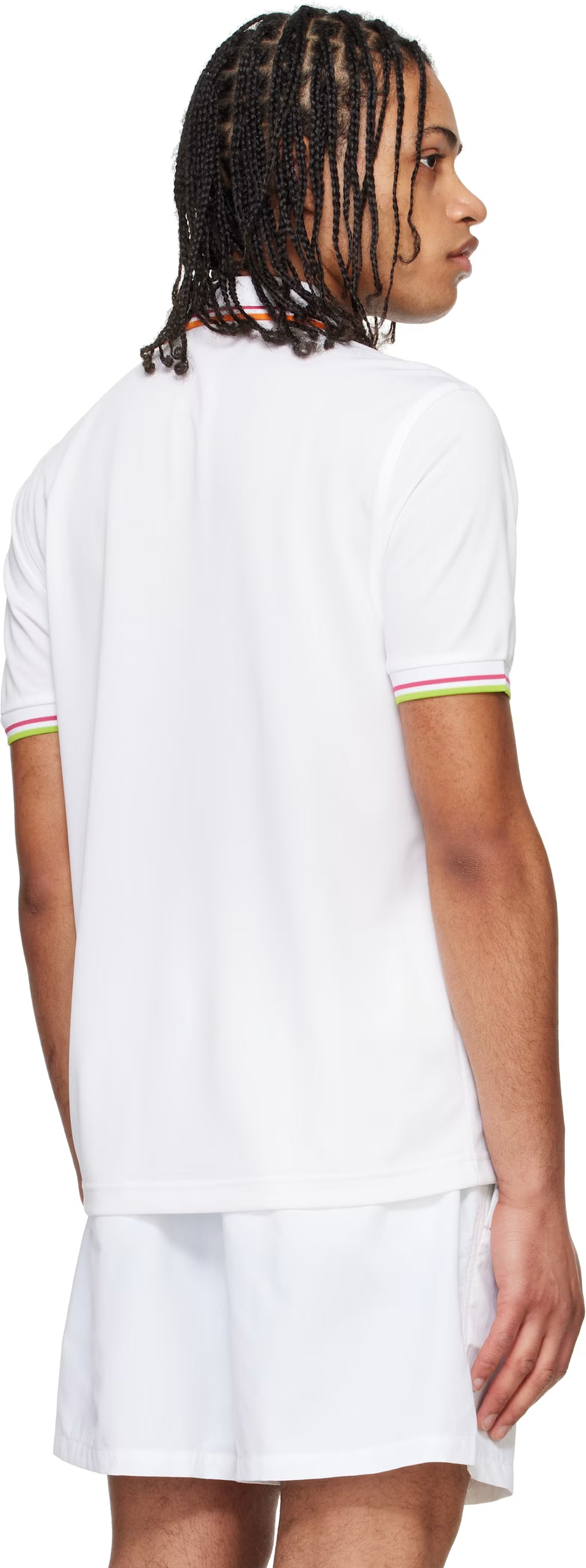 White On Court Twin Tipped Polo