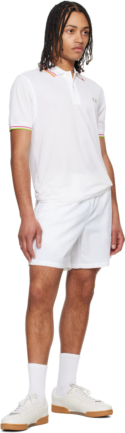 White On Court Twin Tipped Polo