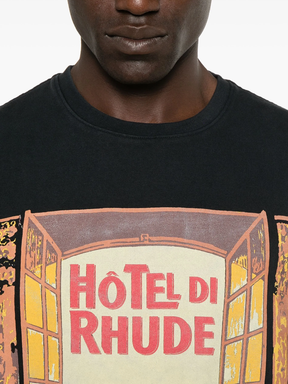 Rhude Hotel di Monaco T-Shirt in Black