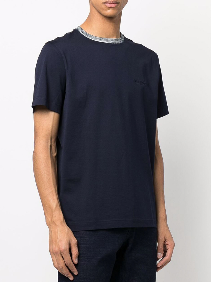 Missoni Embroidered Logo T-Shirt in Navy