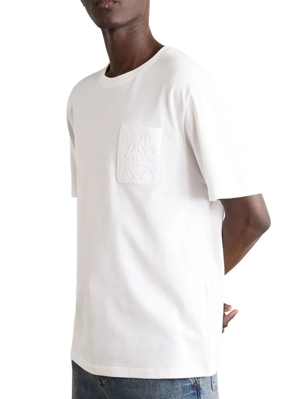 Loewe Tonal Pocket Relaxed Fit White T-Shirt