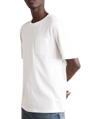Loewe Tonal Pocket Relaxed Fit White T-Shirt
