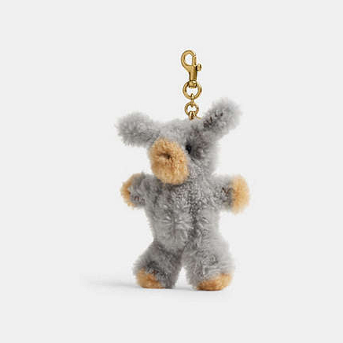 Fuzzy Bag Charm In Shearling