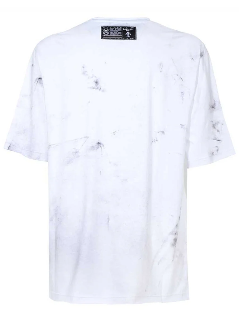 Balmain Sketch Drawing Logo T-Shirt in White