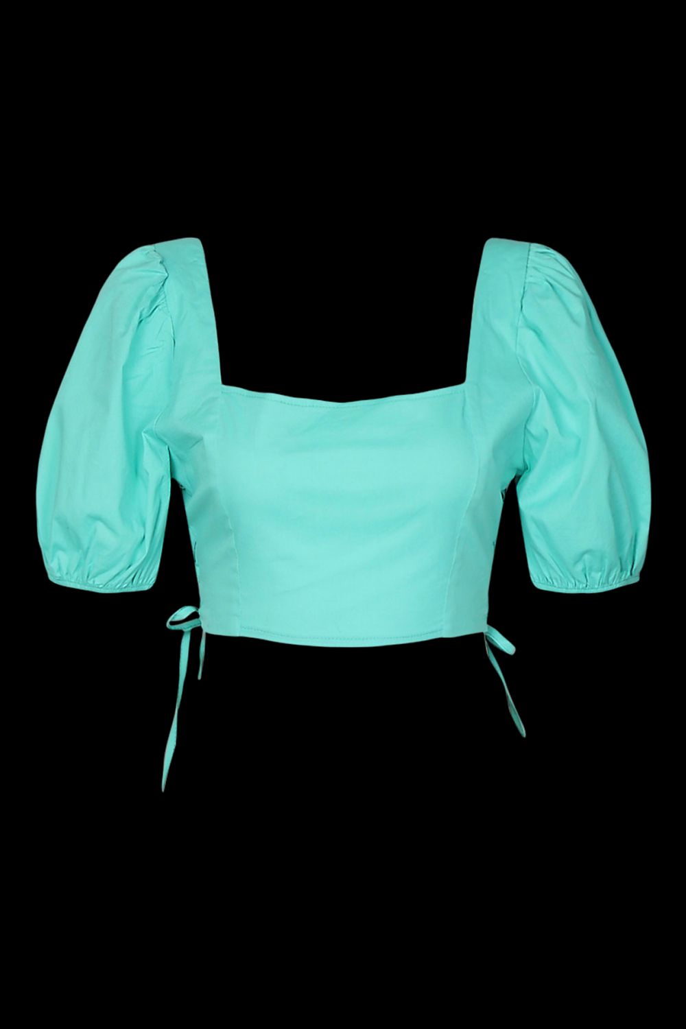 Puff Sleeve Caged Corset Top