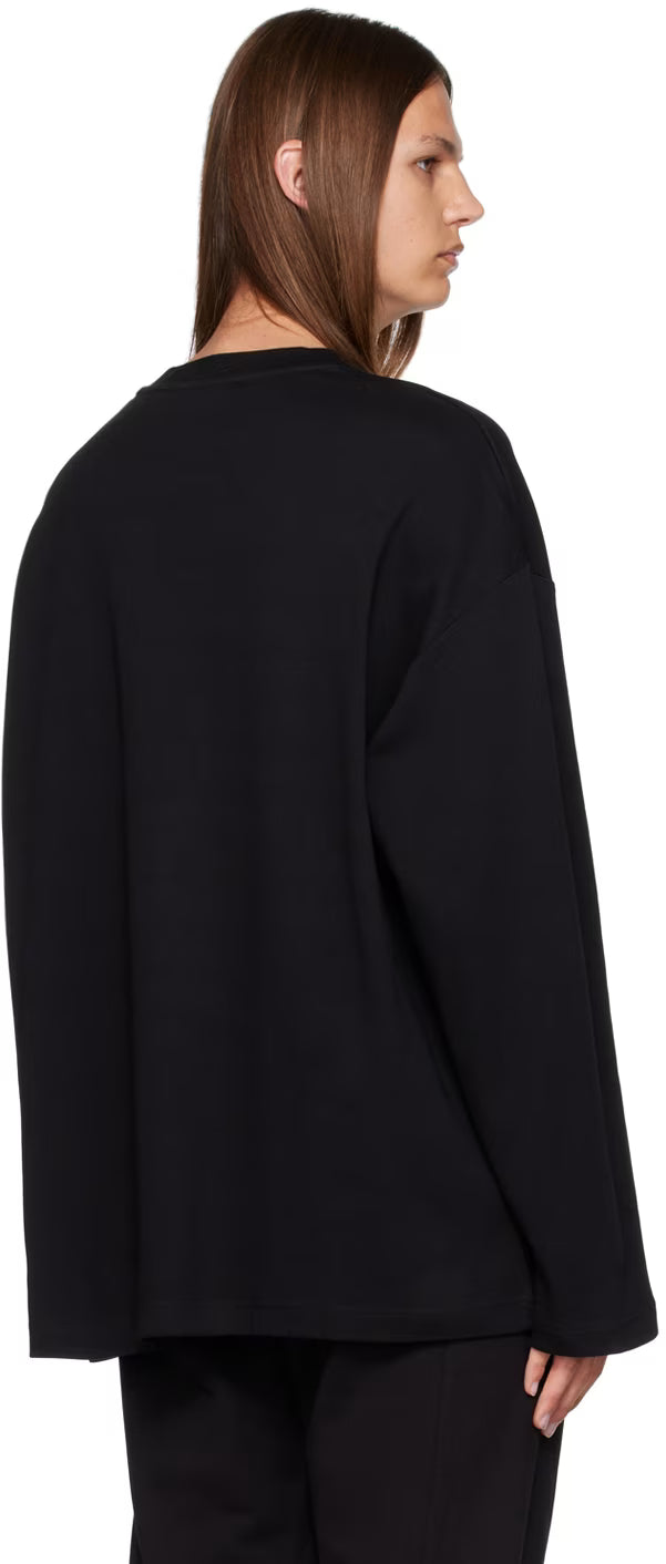 Black V-Emblem Long Sleeve T-Shirt