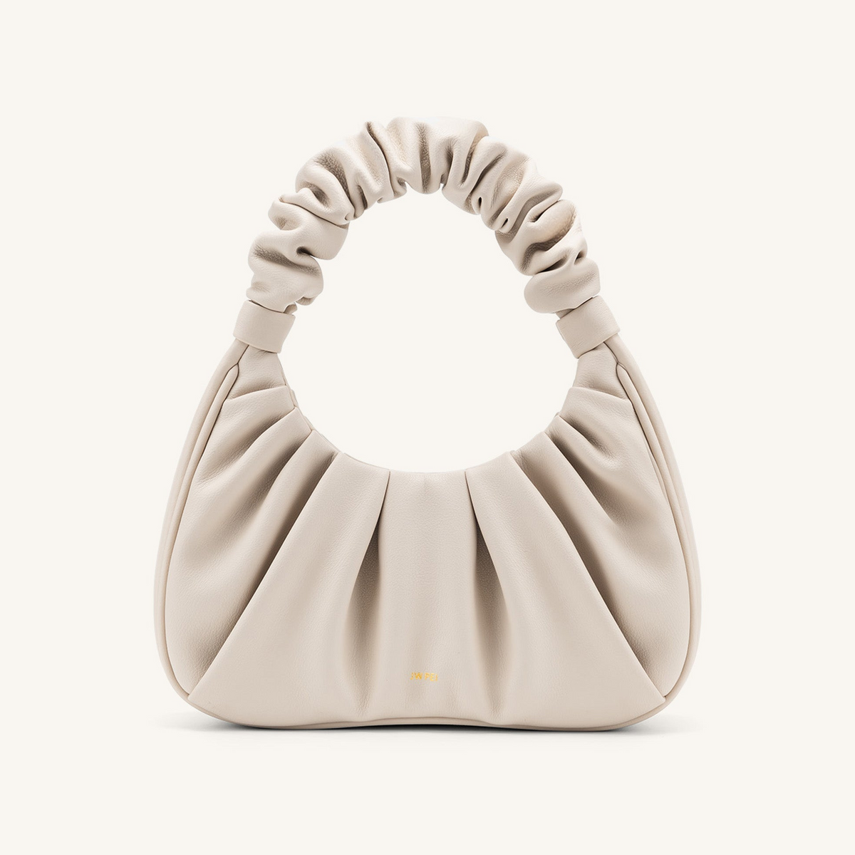 Gabbi Ruched Hobo Handbag - Ivory
