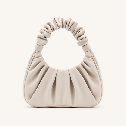 Gabbi Ruched Hobo Handbag - Ivory