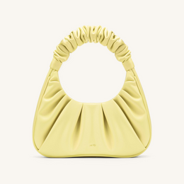 Gabbi Ruched Hobo Handbag - Light Yellow