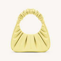 Gabbi Ruched Hobo Handbag - Light Yellow