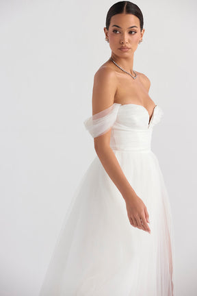 Fairytale white tulle bridal gown