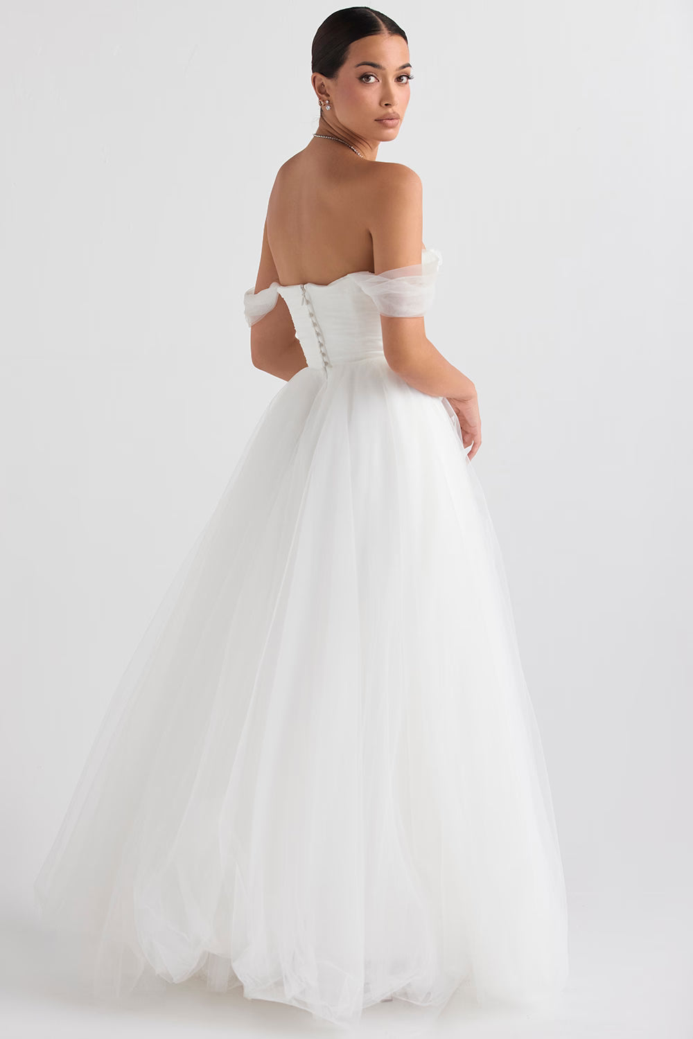 Fairytale white tulle bridal gown
