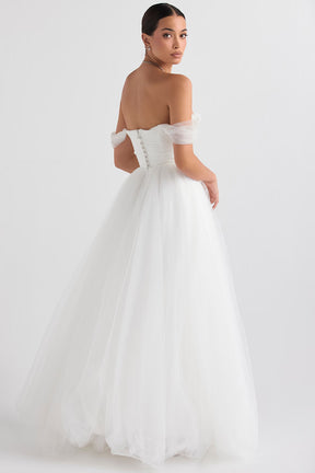 Fairytale white tulle bridal gown