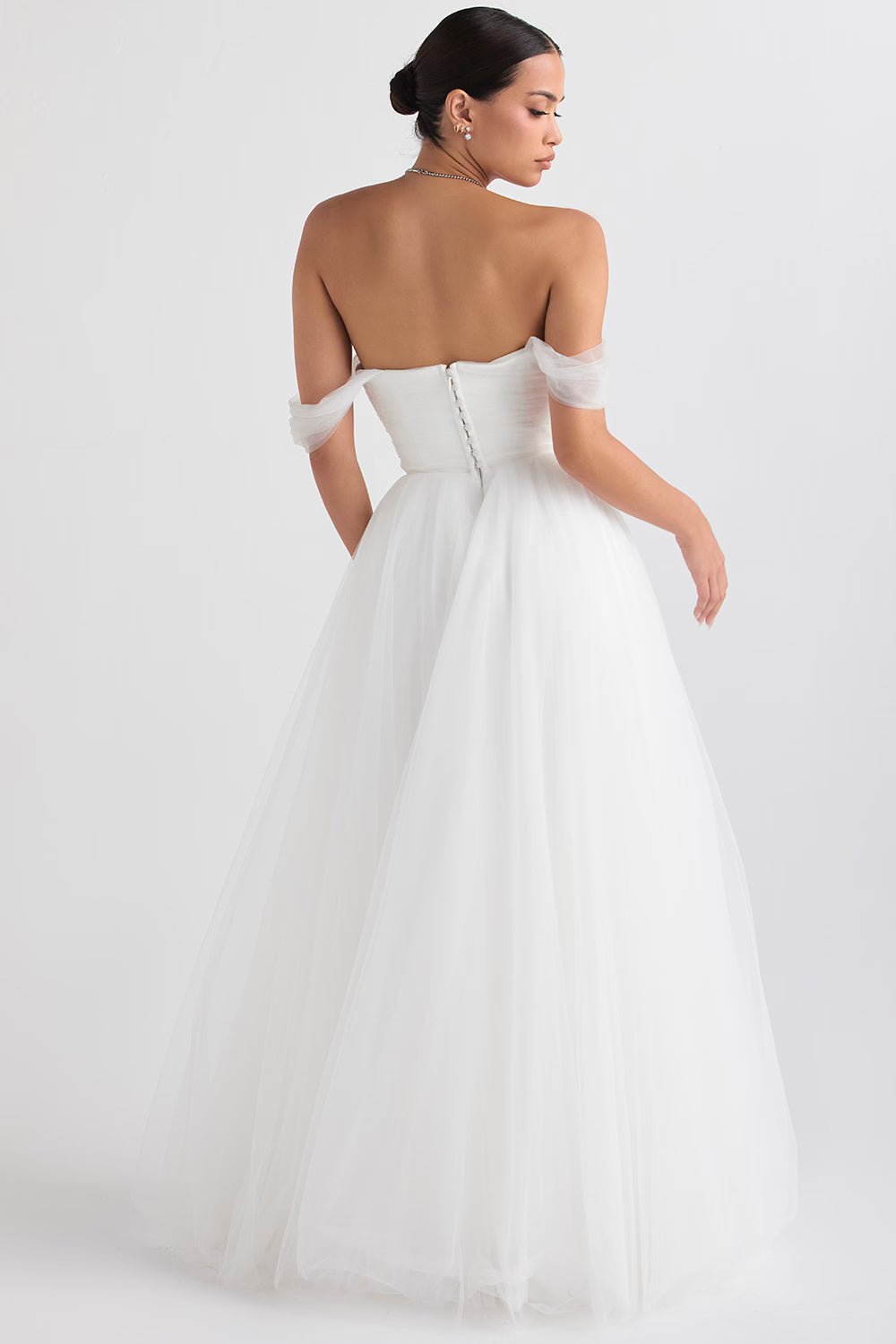 Fairytale white tulle bridal gown