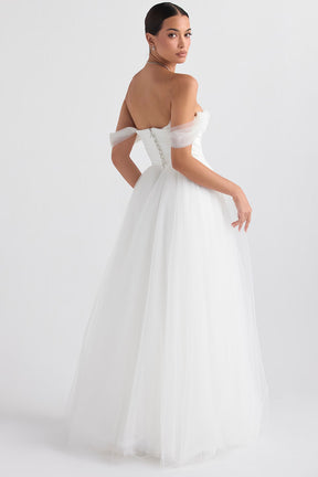Fairytale white tulle bridal gown