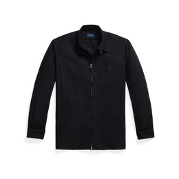 Garment Dye Cotton Long Sleeve Full Zip Overshirt