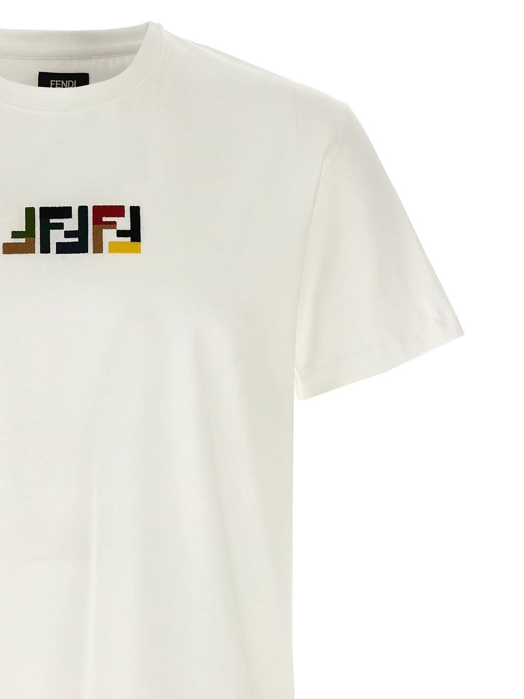 Fendi Triple FF Logo T-Shirt in White