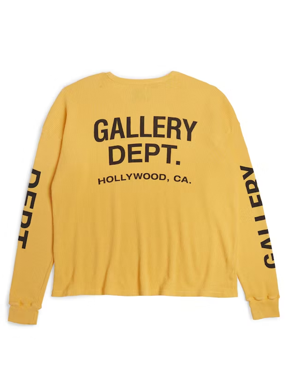 Gallery Dept Long Sleeve Thermal T-Shirt in Yellow
