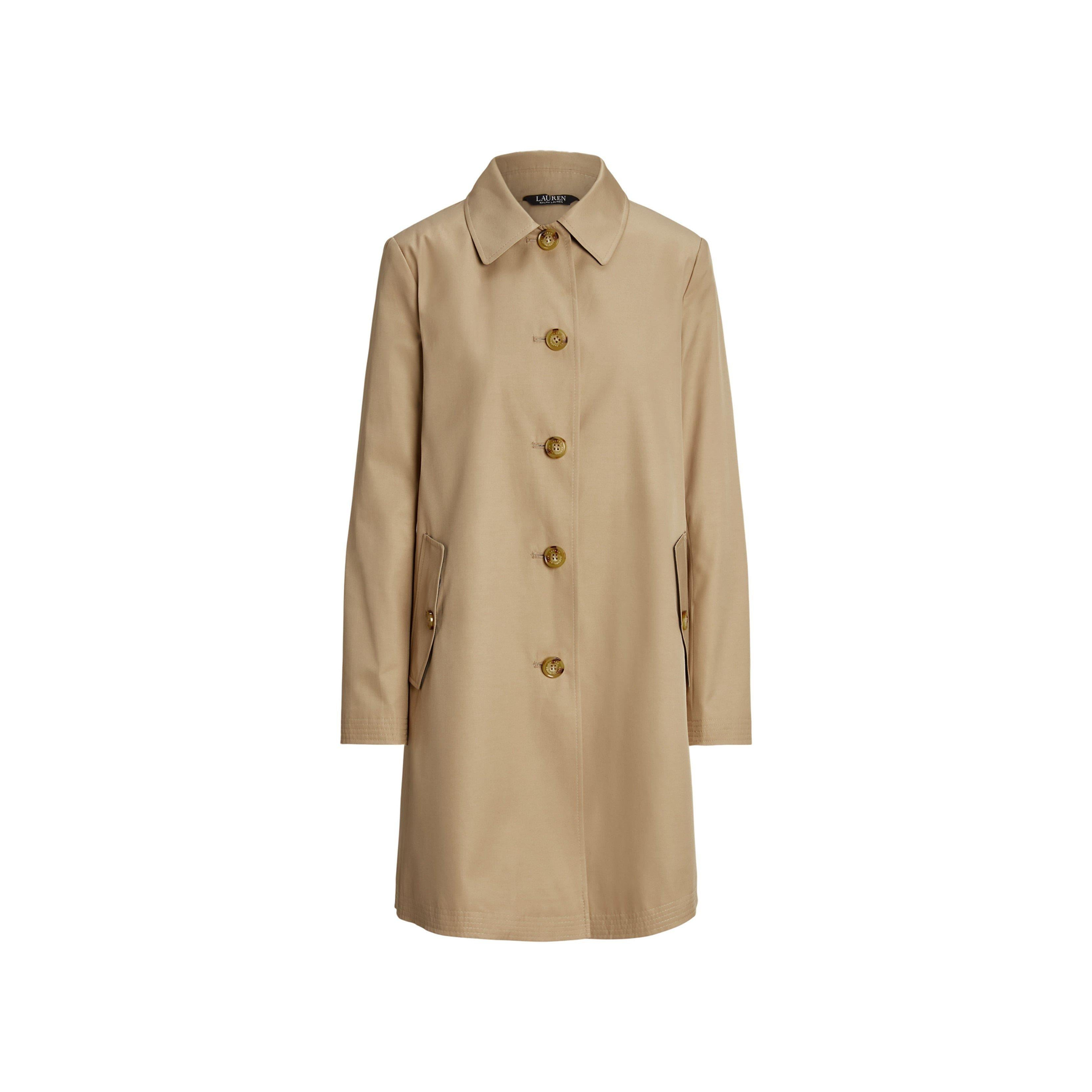 Genuine Leather Structured Trench Coat