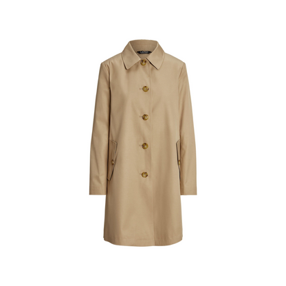 Genuine Leather Structured Trench Coat