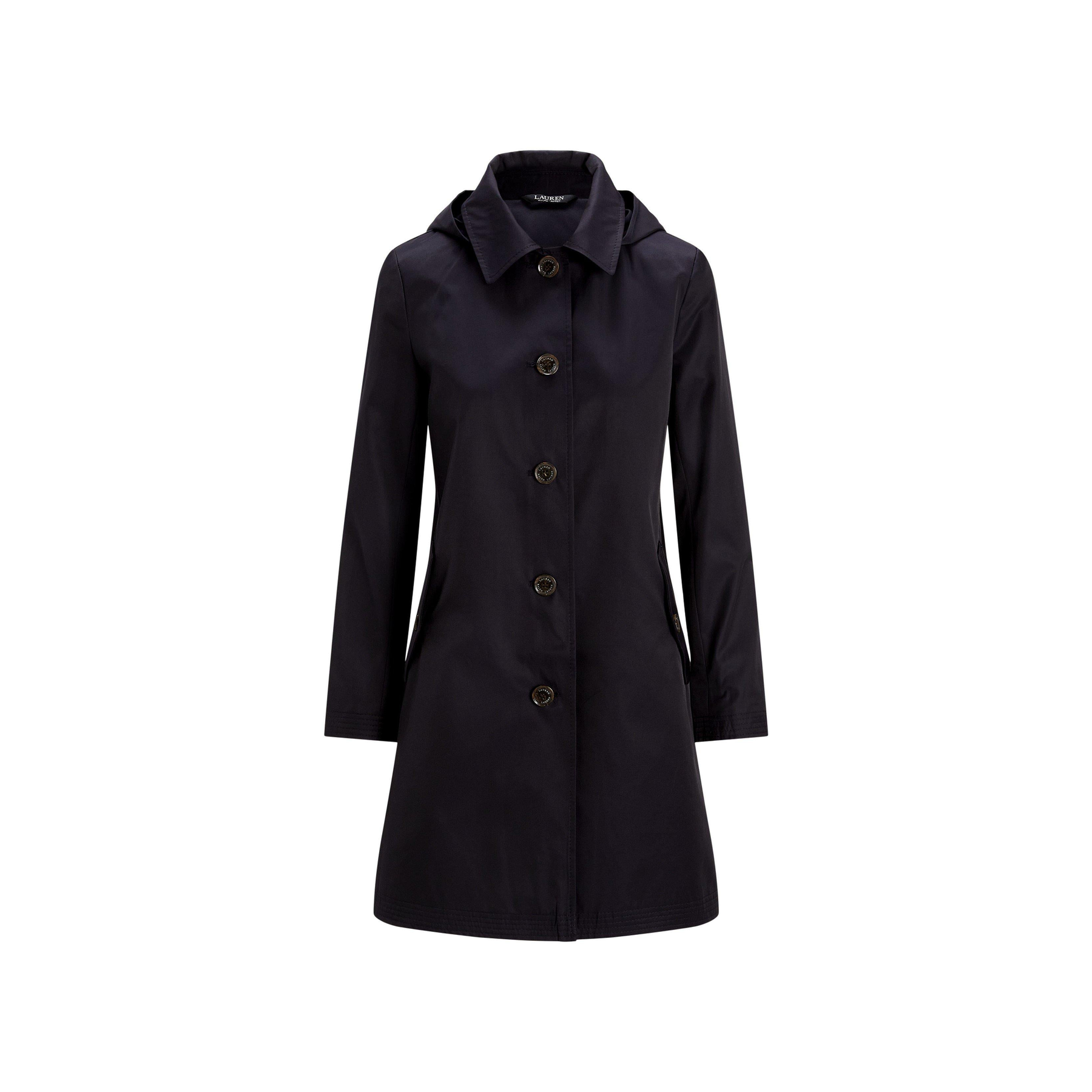 Genuine Leather Structured Trench Coat