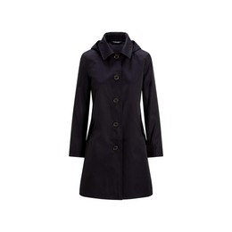 Genuine Leather Structured Trench Coat