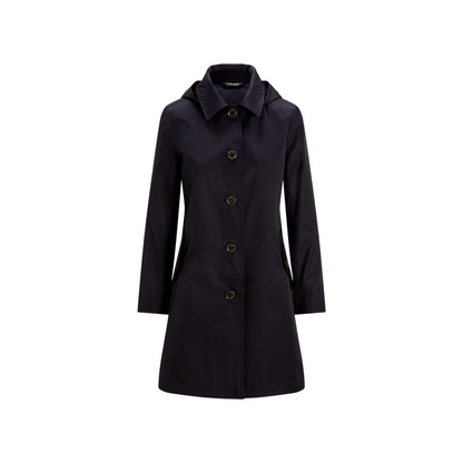 Genuine Leather Structured Trench Coat