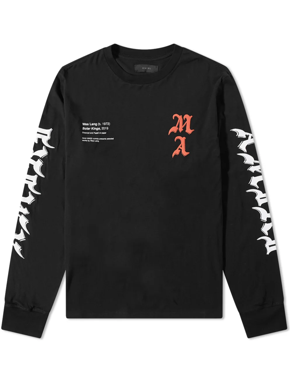 Amiri Wes Lang Solar Kings Long Sleeve T-Shirt in Black
