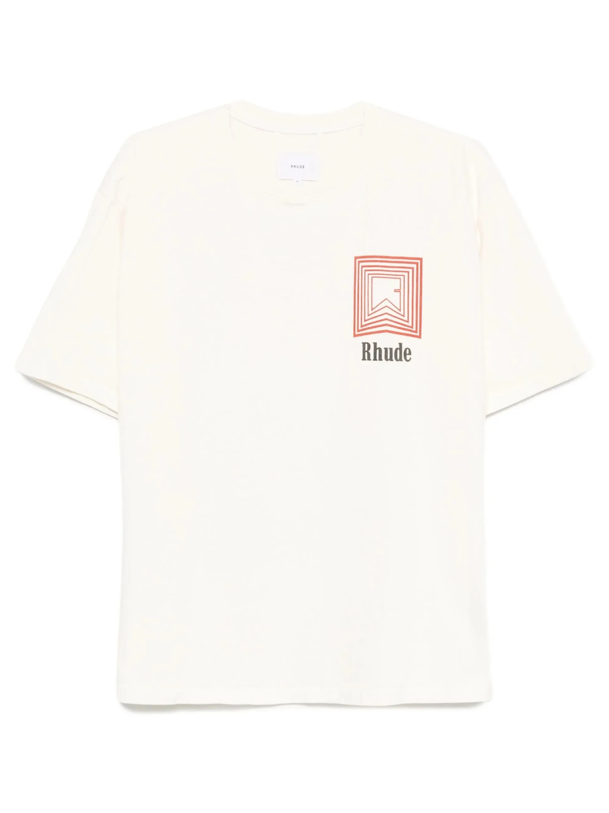 Rhude Chevron Repeat Logo T-Shirt in White