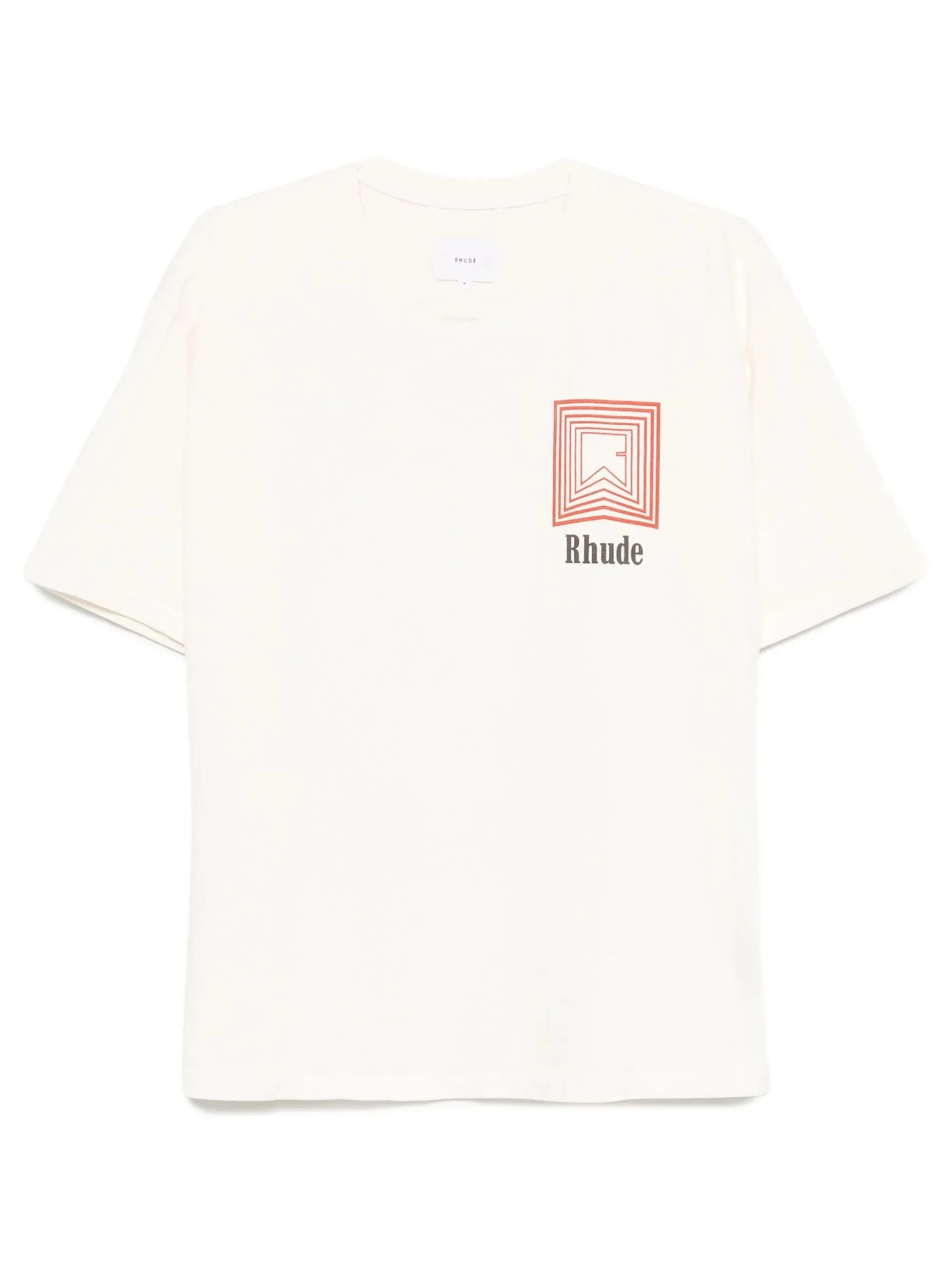 Rhude Chevron Repeat Logo T-Shirt in White