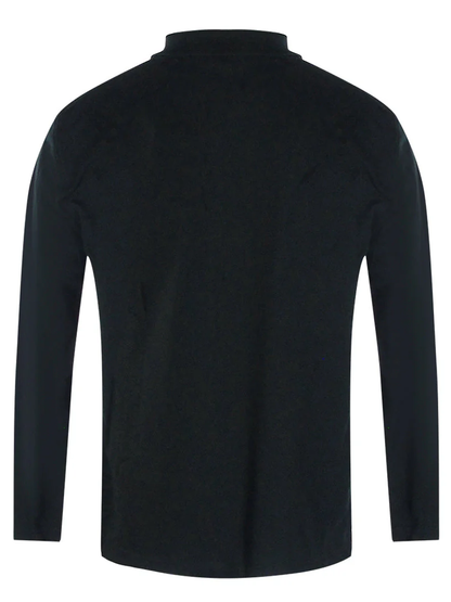 Love Moschino Long Sleeve Heart Black Polo Shirt