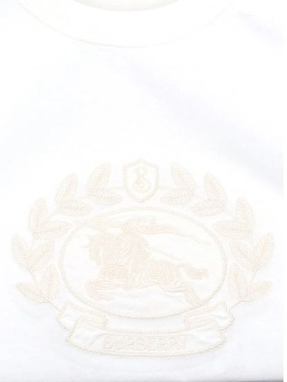 Burberry EKD Embroidered Logo White T-Shirt