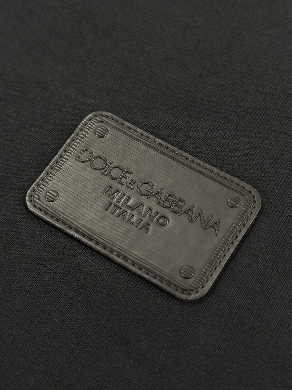 Dolce & Gabbana Black Logo Detail T-Shirt in Black