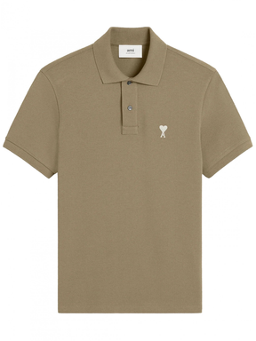AMI Paris 'Ami De Coeur' Polo Shirt in Green
