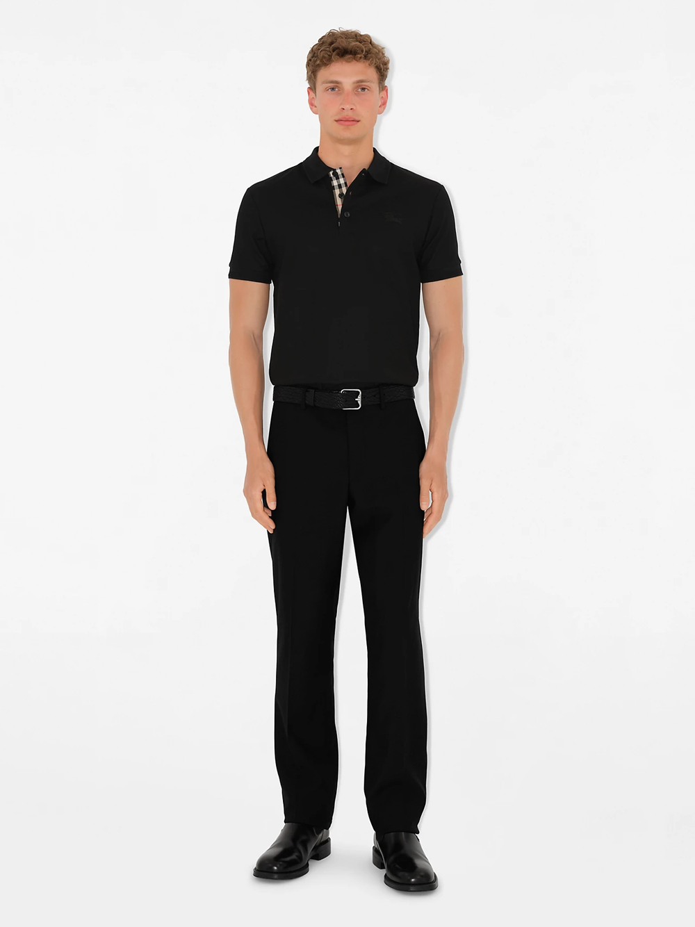 Burberry Eddie EKD Black Polo Shirt