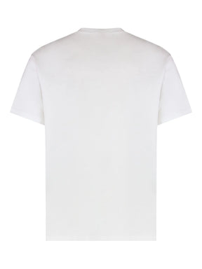 Alexander McQueen Flocked Logo T-Shirt in White