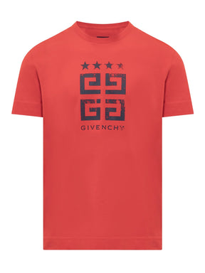 Givenchy 4G Stars Slim Fit T-Shirt in Red
