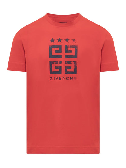 Givenchy 4G Stars Slim Fit T-Shirt in Red