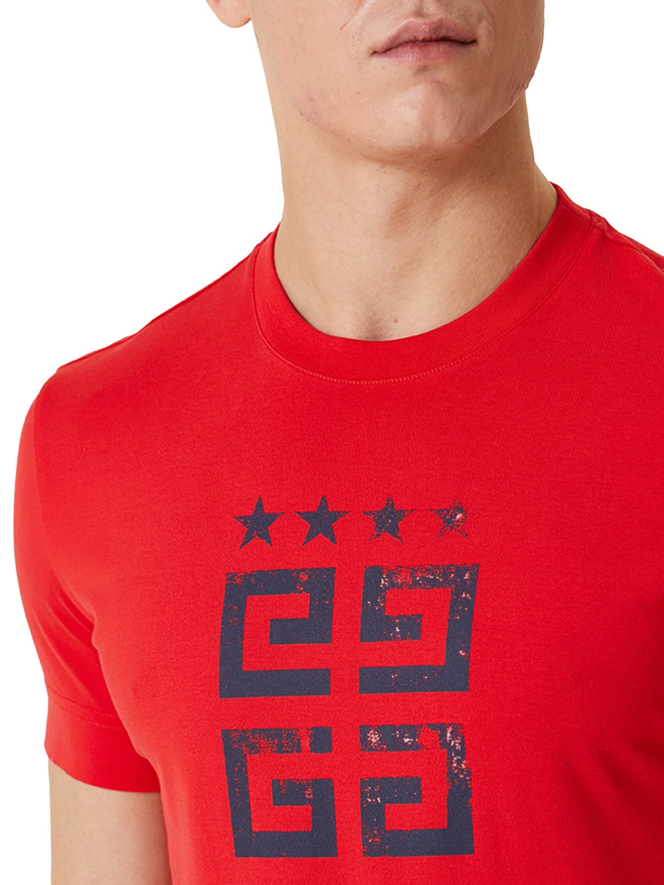 Givenchy 4G Stars Slim Fit T-Shirt in Red