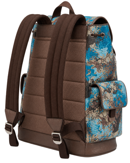 GG Camo Print Coated Canvas Ophidia Large Backpack Bag