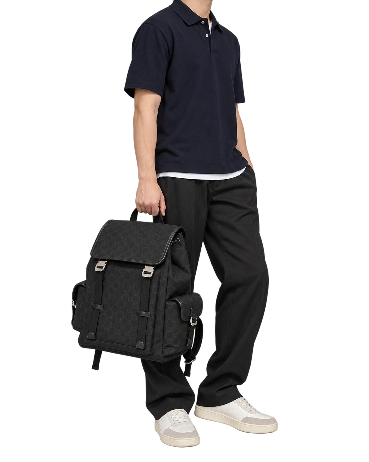 GG Canvas Large Backpack