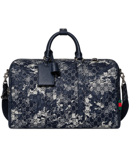 GG denim duffle bag