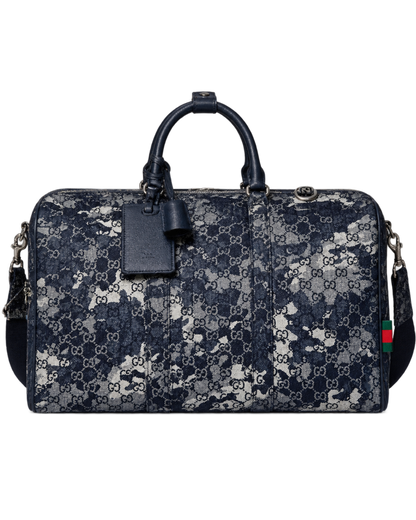 GG denim duffle bag