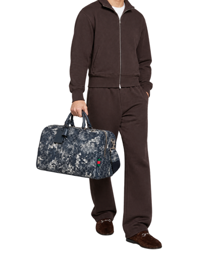 GG denim duffle bag