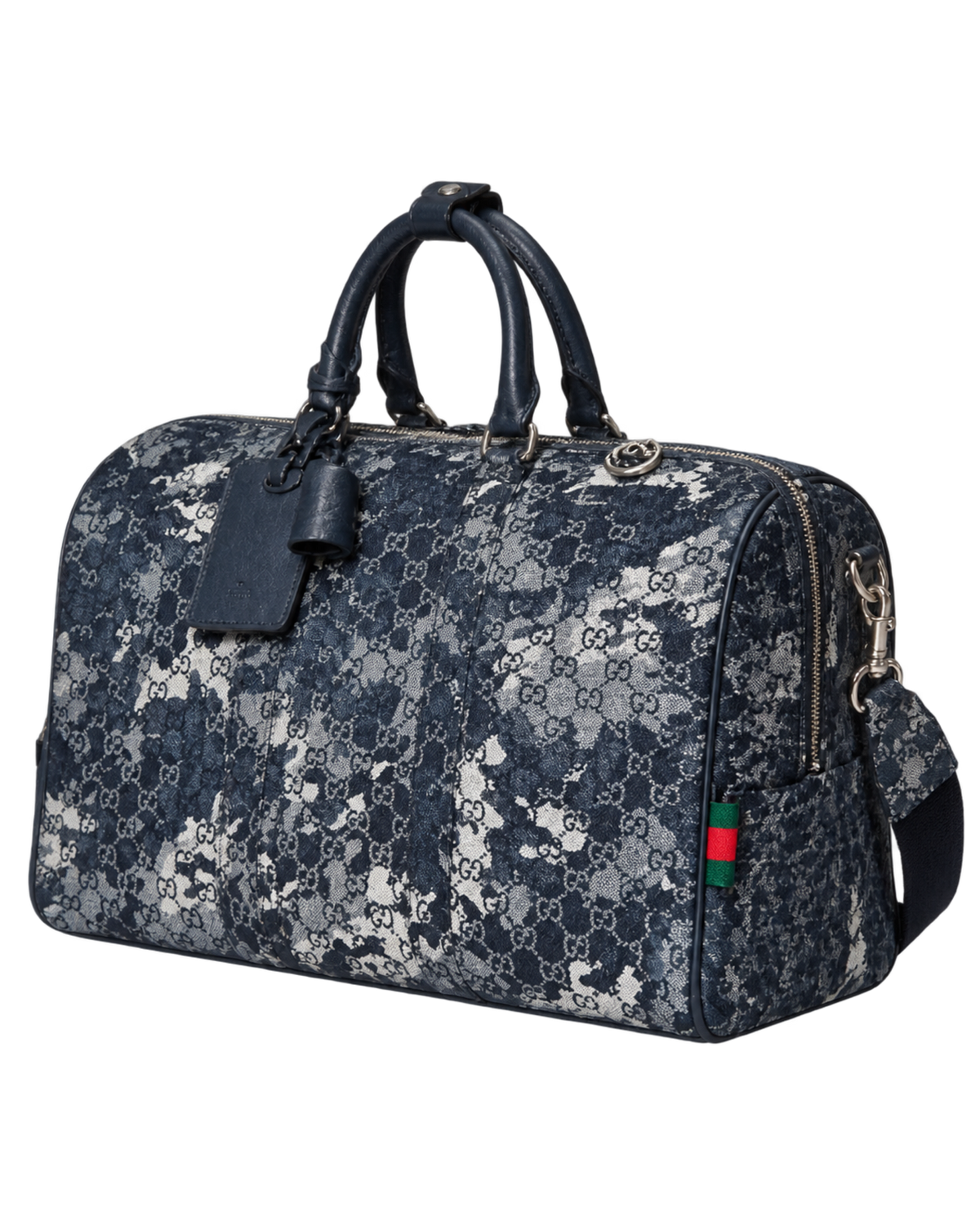 GG denim duffle bag
