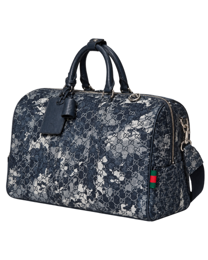 GG denim duffle bag