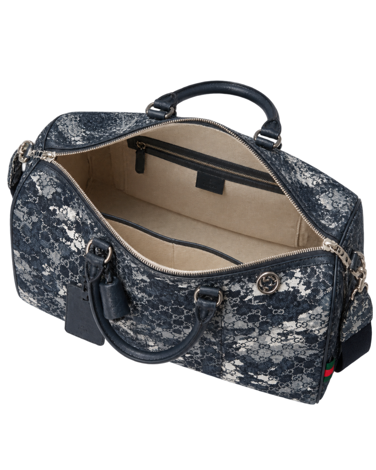 GG denim duffle bag