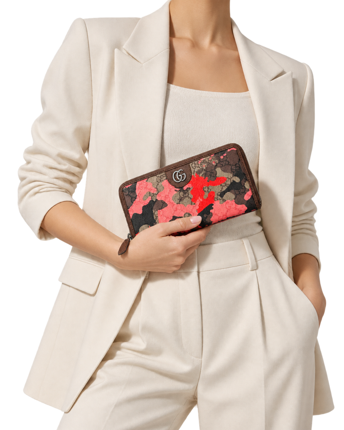 Gg Zip-around Wallet In Multi